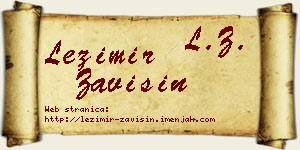 Ležimir Zavišin vizit kartica